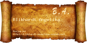 Blikhardt Angelika névjegykártya